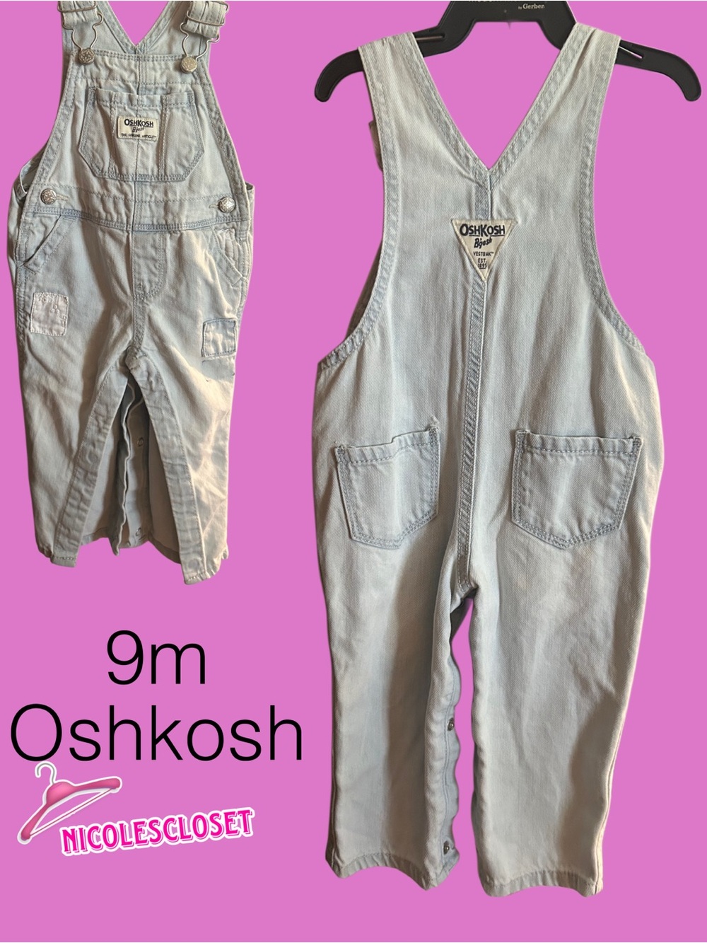 OshKosh B'gosh Light Baby Girl Overalls